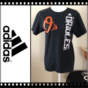 ADIDAS BALTIMORE ORIOLES MLB LOGO CREWNECK TEE